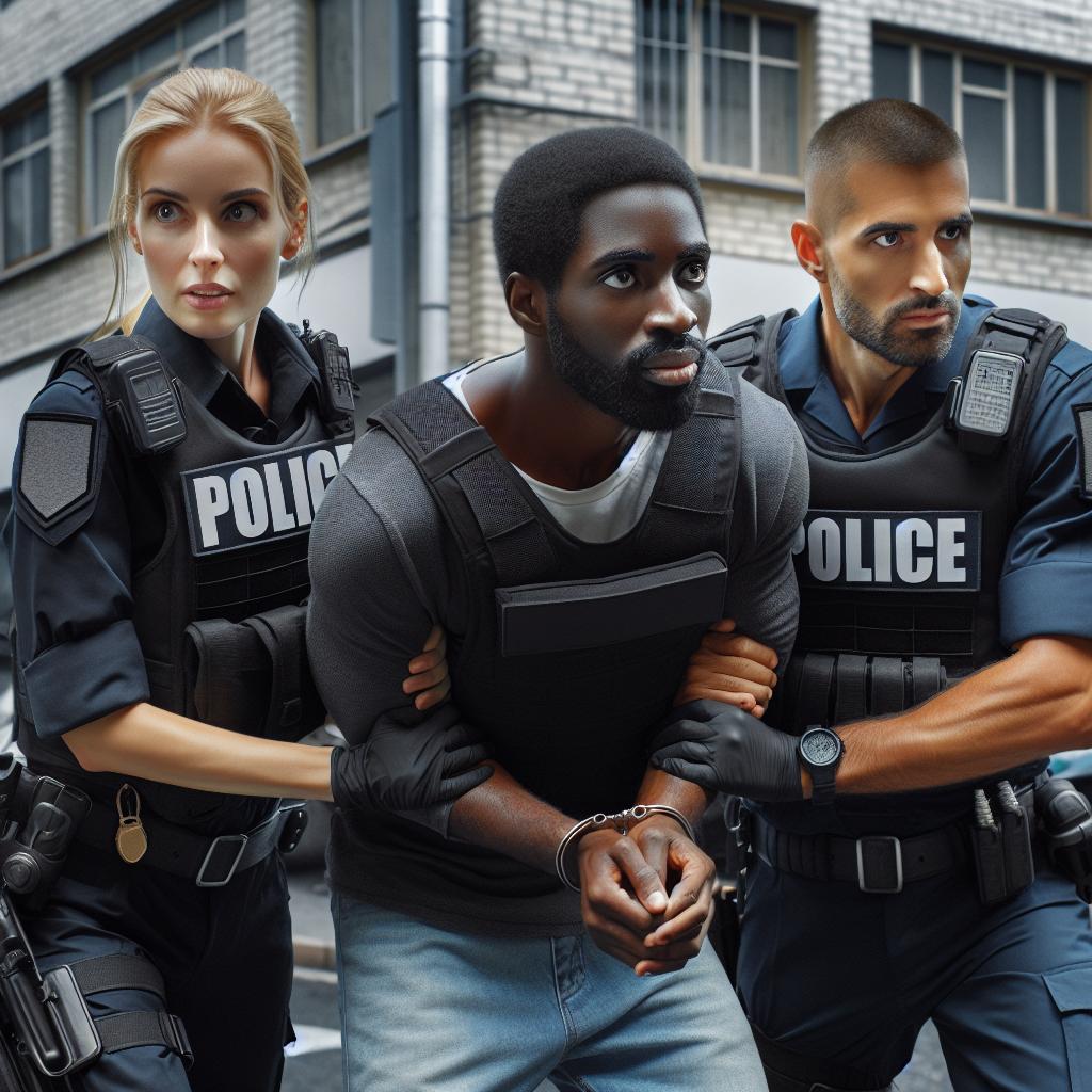 Police Arresting Kidnapping Suspect