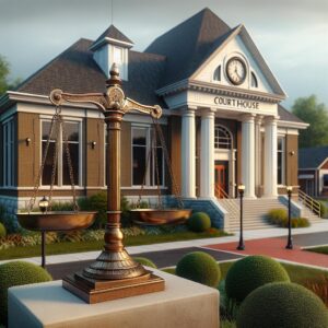 "Scales of Justice, Suburban Court"