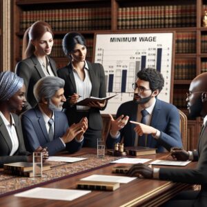Lawmakers discussing minimum wage