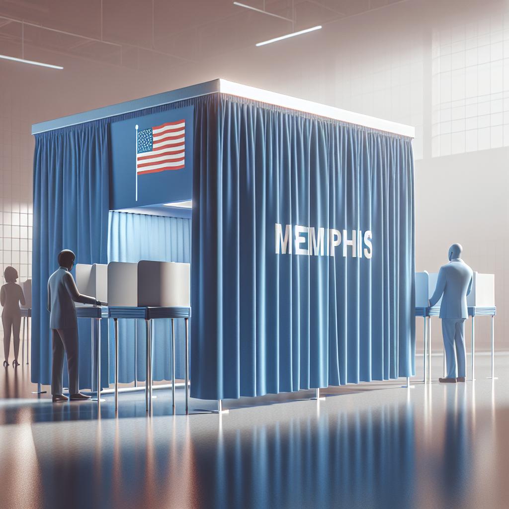 Voting booth in Memphis