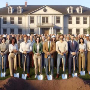 Groundbreaking ceremony at orphanage