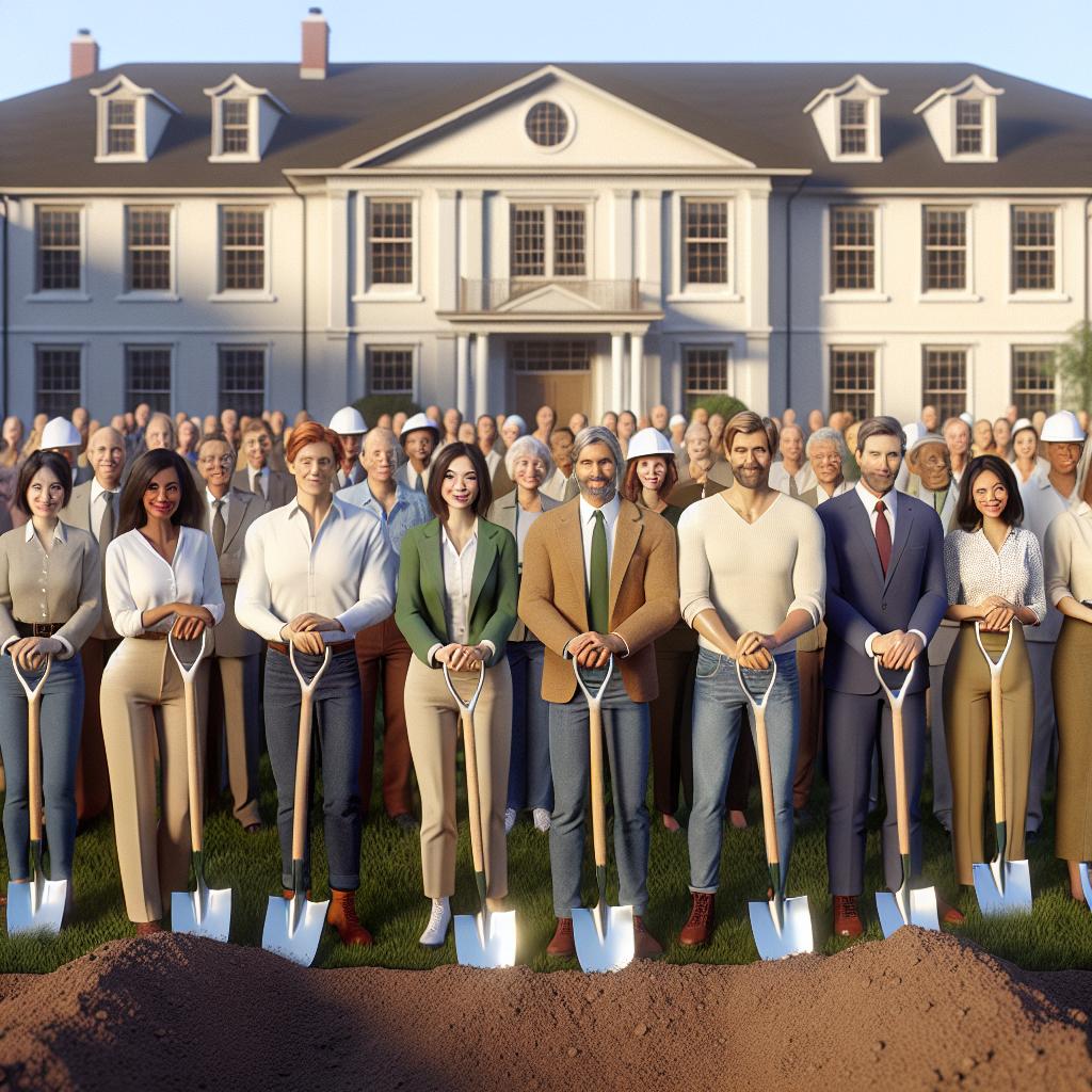 Groundbreaking ceremony at orphanage
