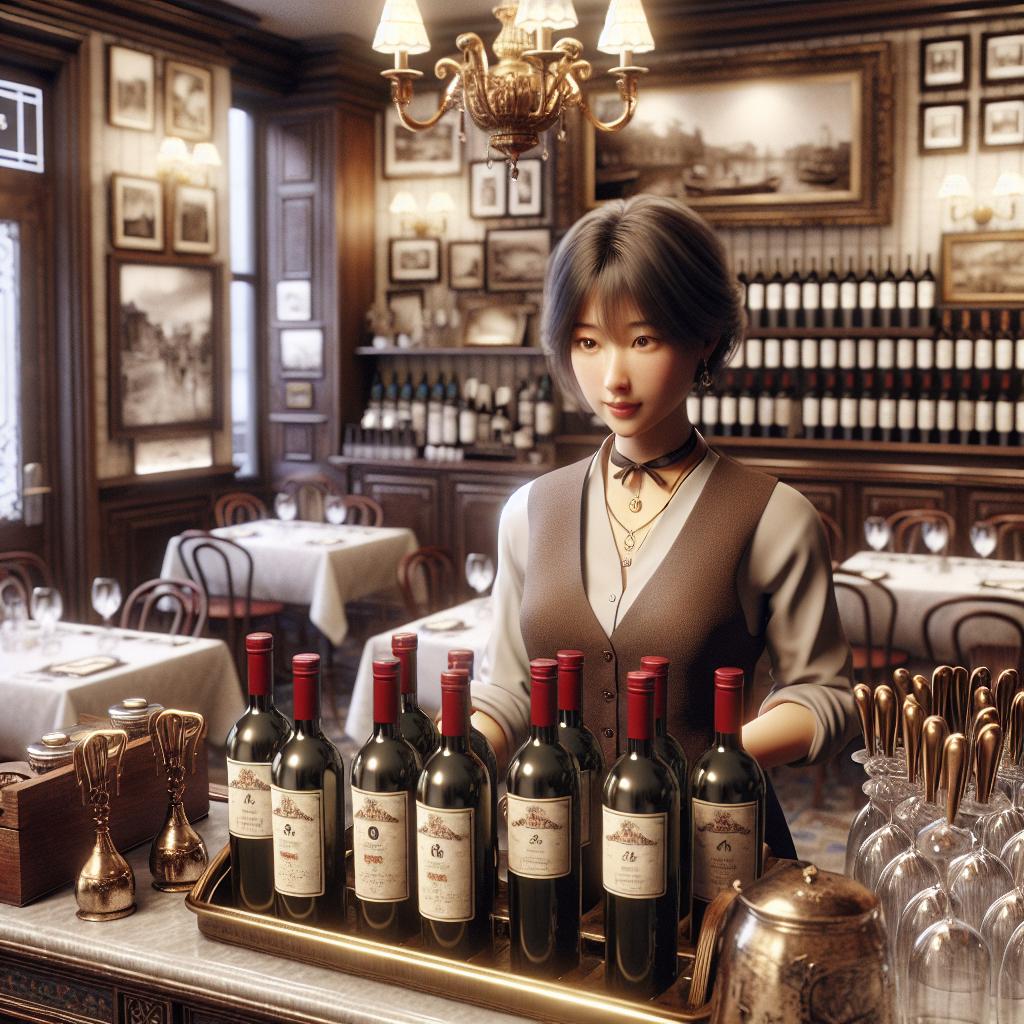 Restaurateur inside vintage salon restaurant