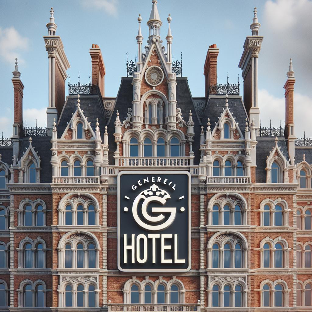 Marriott logo on historic building