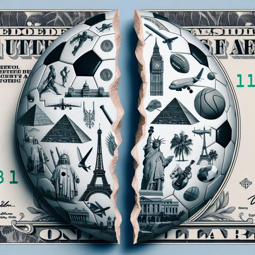 "Torn dollar bills between tourism and sports"
