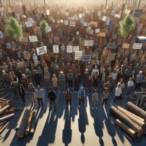 "Cancelled Tree Upcycling Project Protest"