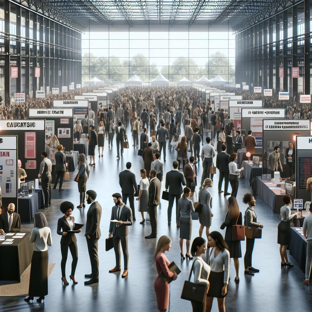 Job fair at warehouse