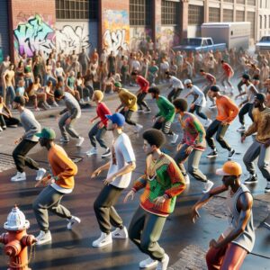 Street dancers in Memphis competition