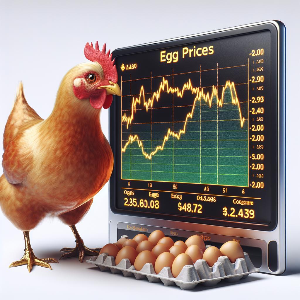 Chicken observing fluctuating egg prices