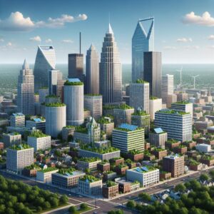 Memphis skyline, green city initiative