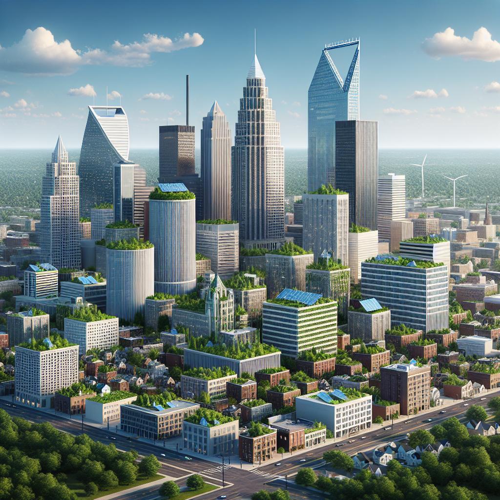 Memphis skyline, green city initiative