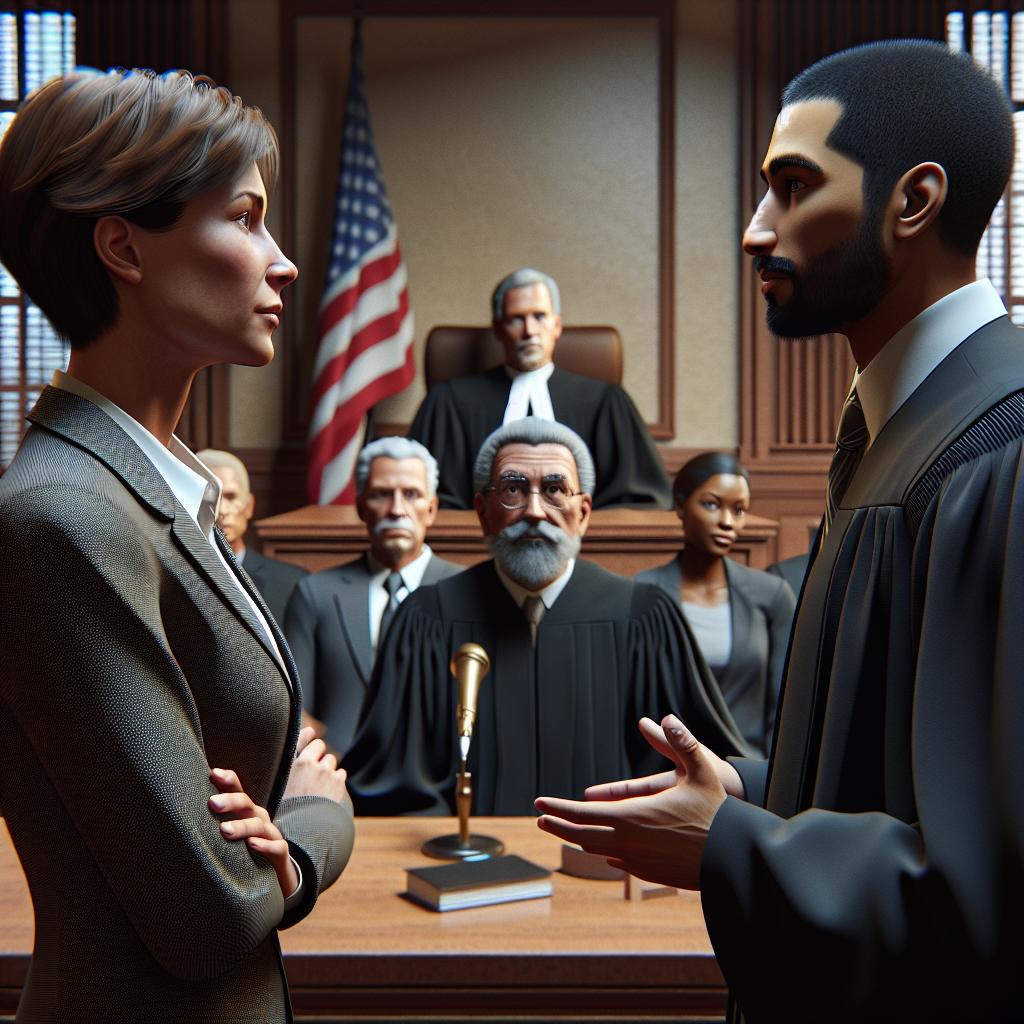 Lawyers Debate in Courtroom