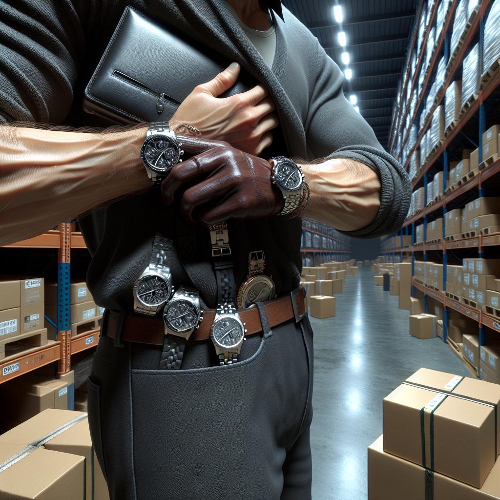 Amazon employee stealing Apple watches