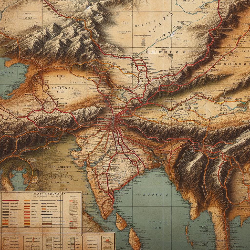"Railway map connecting Southern cities"