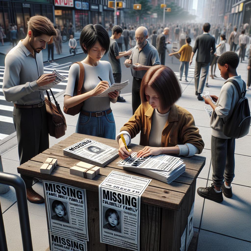 "Missing family flyer distribution"