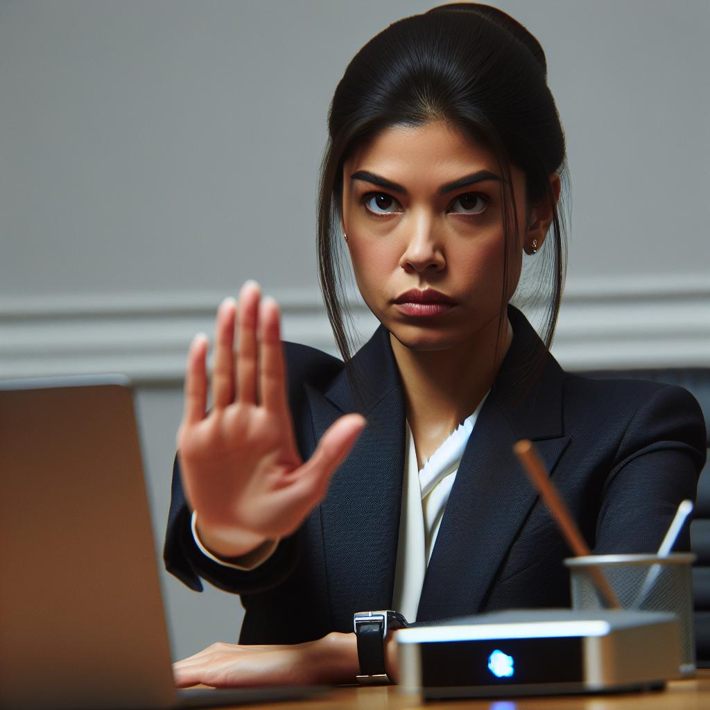Frustrated councilwoman stopping slideshows