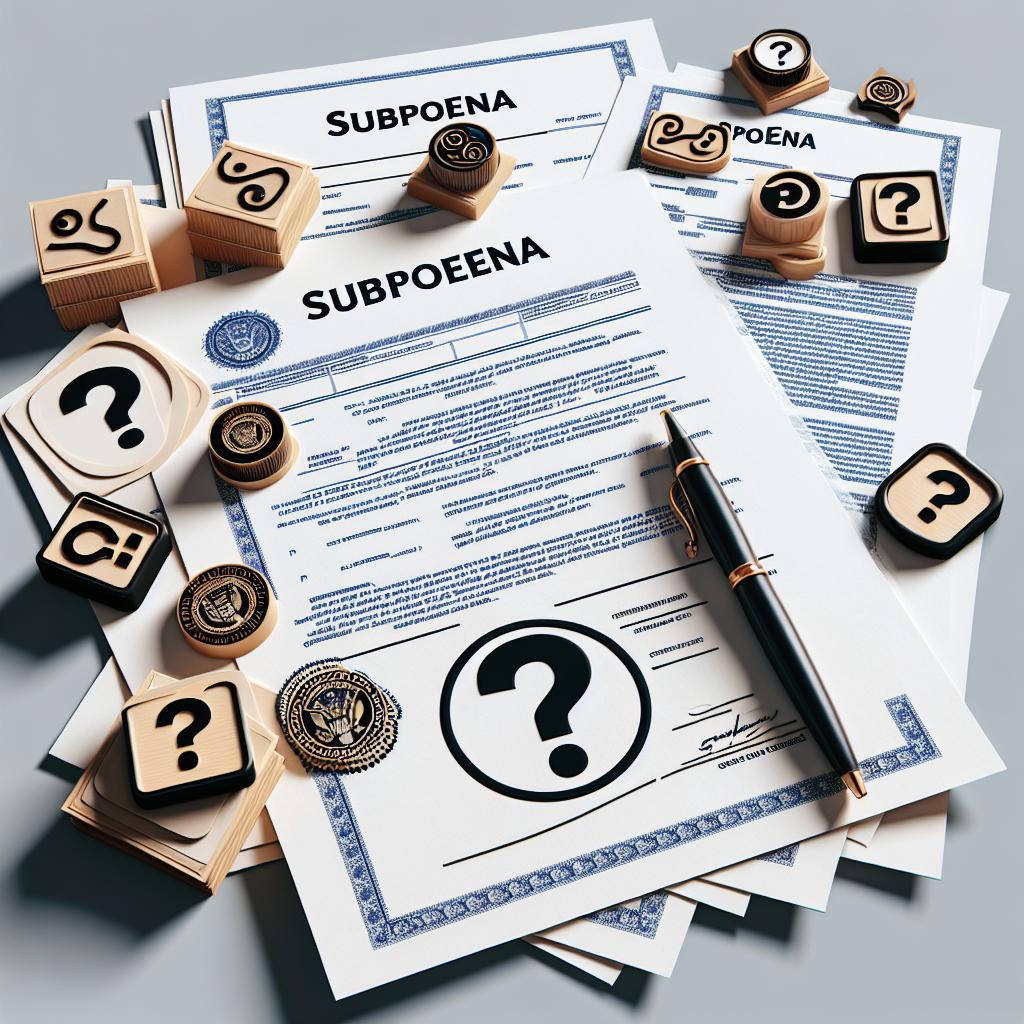 Subpoena Papers and Confusion Symbols