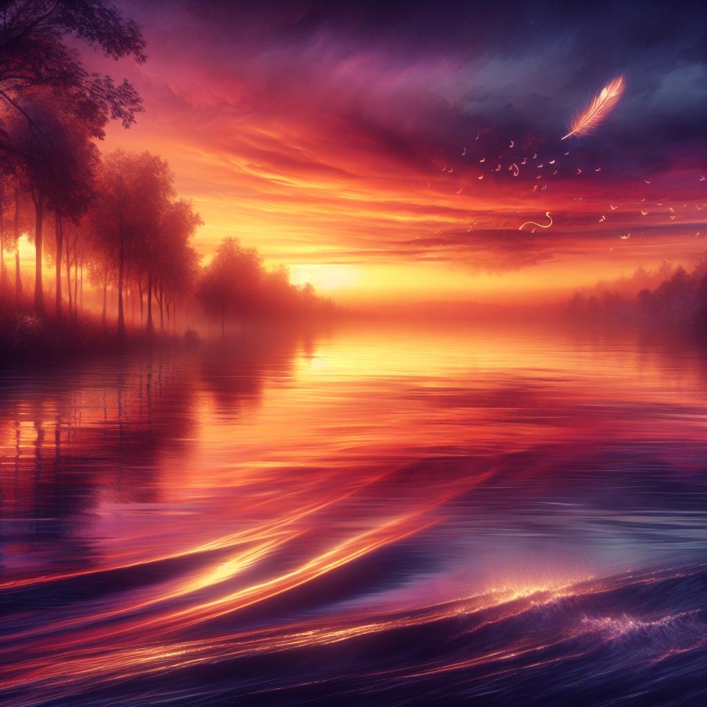 Sunset Symphony on Mississippi River