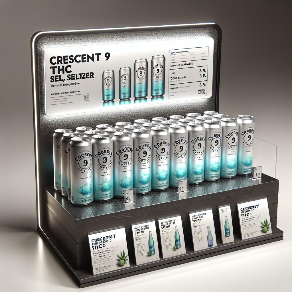 Crescent 9 THC Seltzer Display