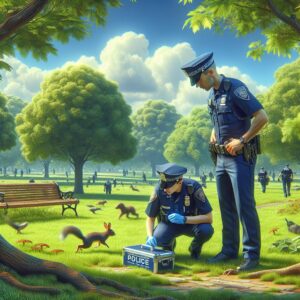 Police search in park