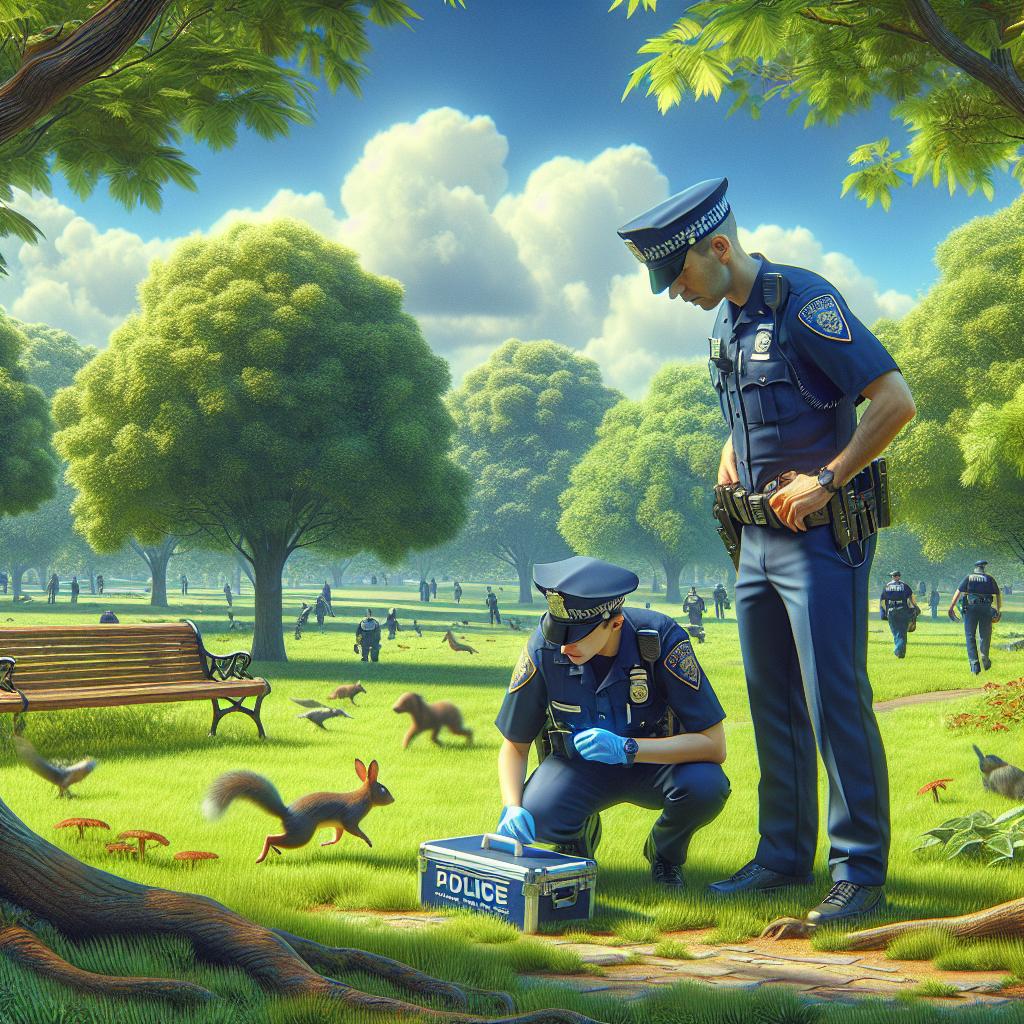 Police search in park