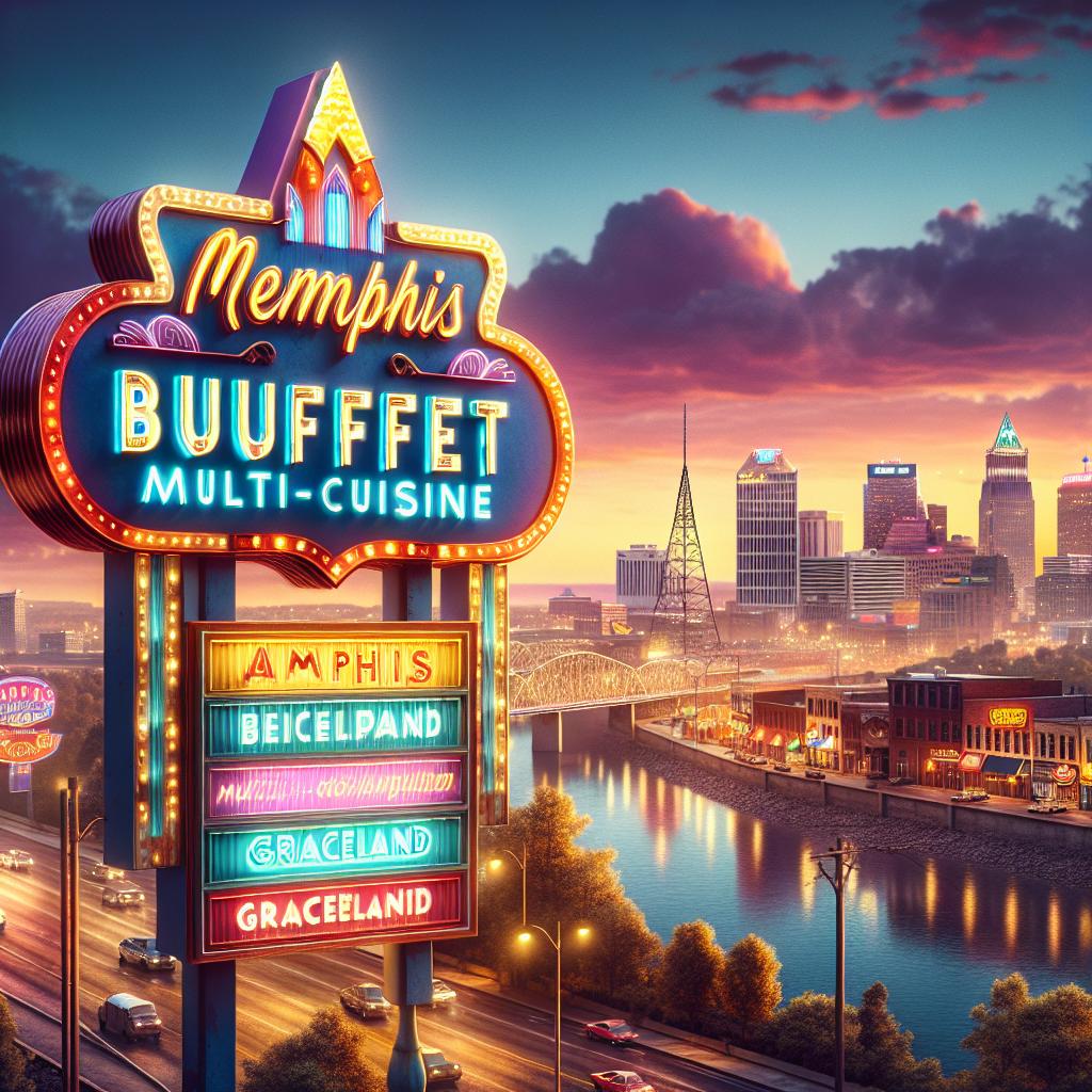 Golden Corral sign with Memphis cityscape