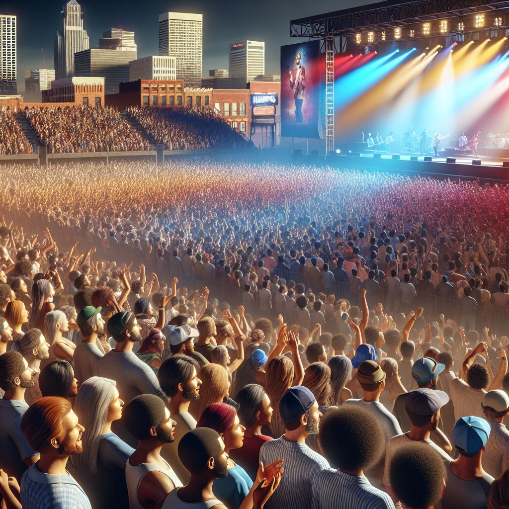 Diverse concert crowd in Memphis