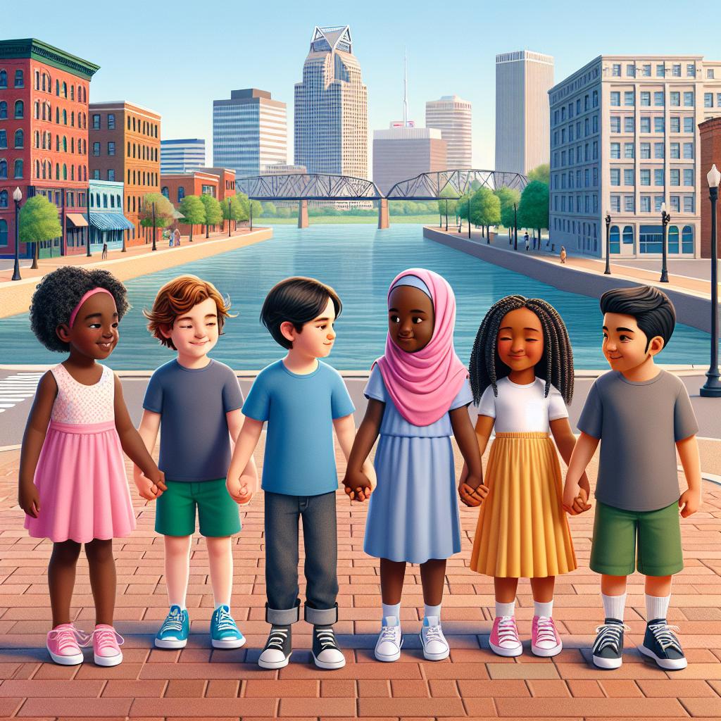 Children holding hands in Memphis
