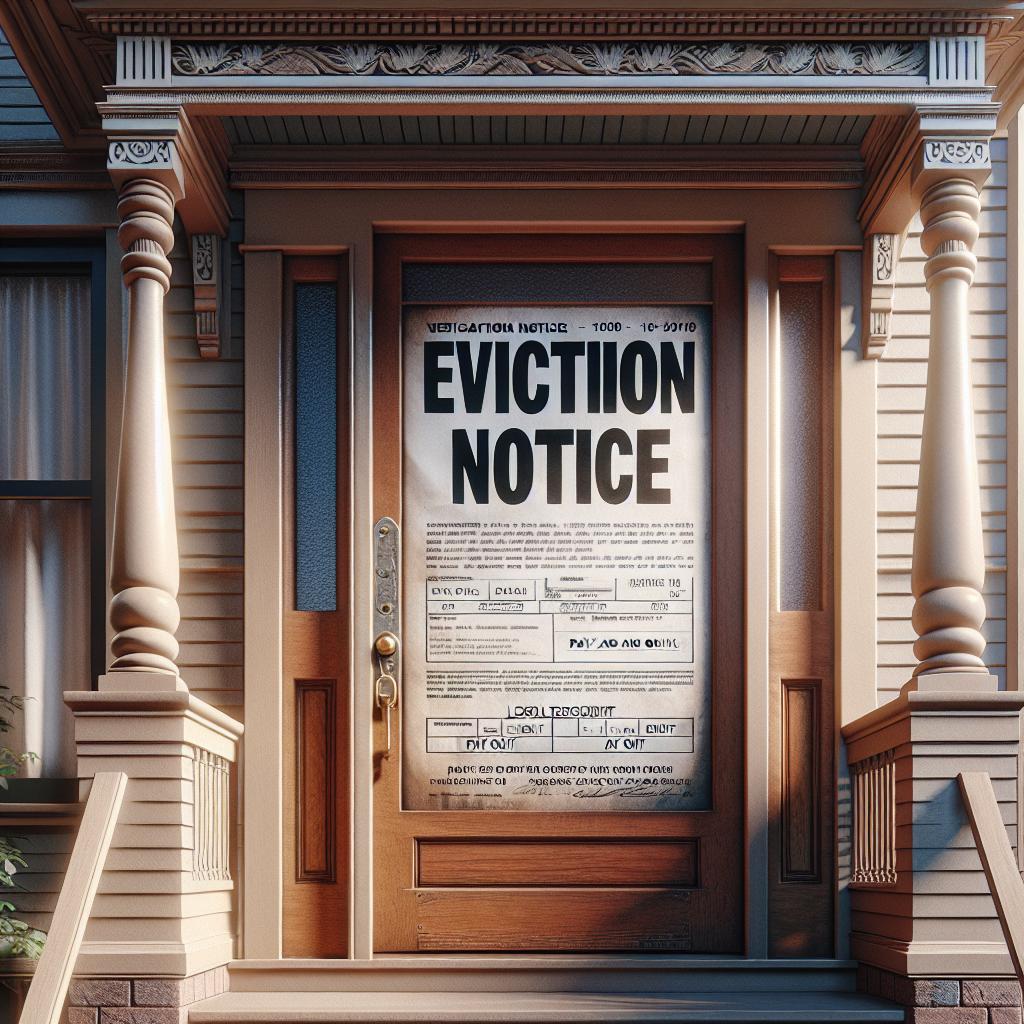 Eviction notice on Memphis house