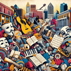 "Memphis arts scene collage"