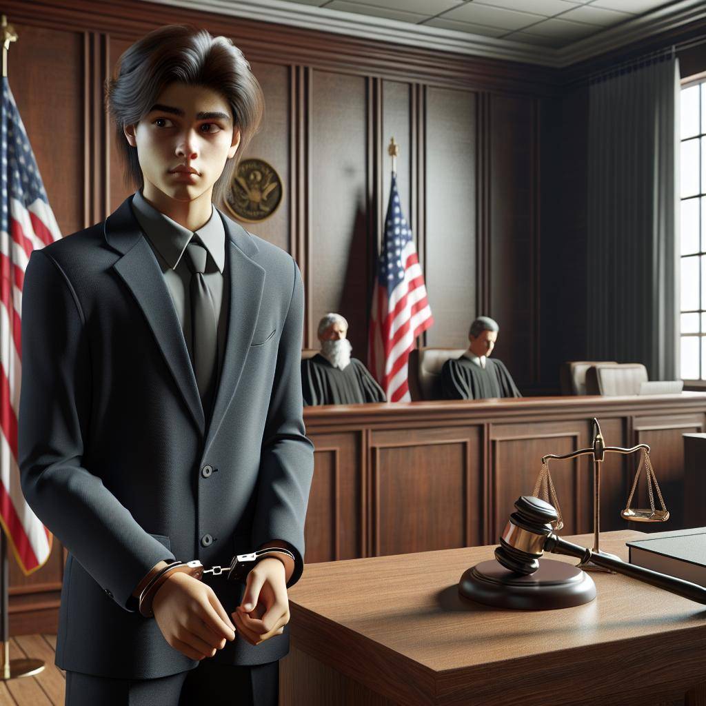 Juvenile handcuffed in court