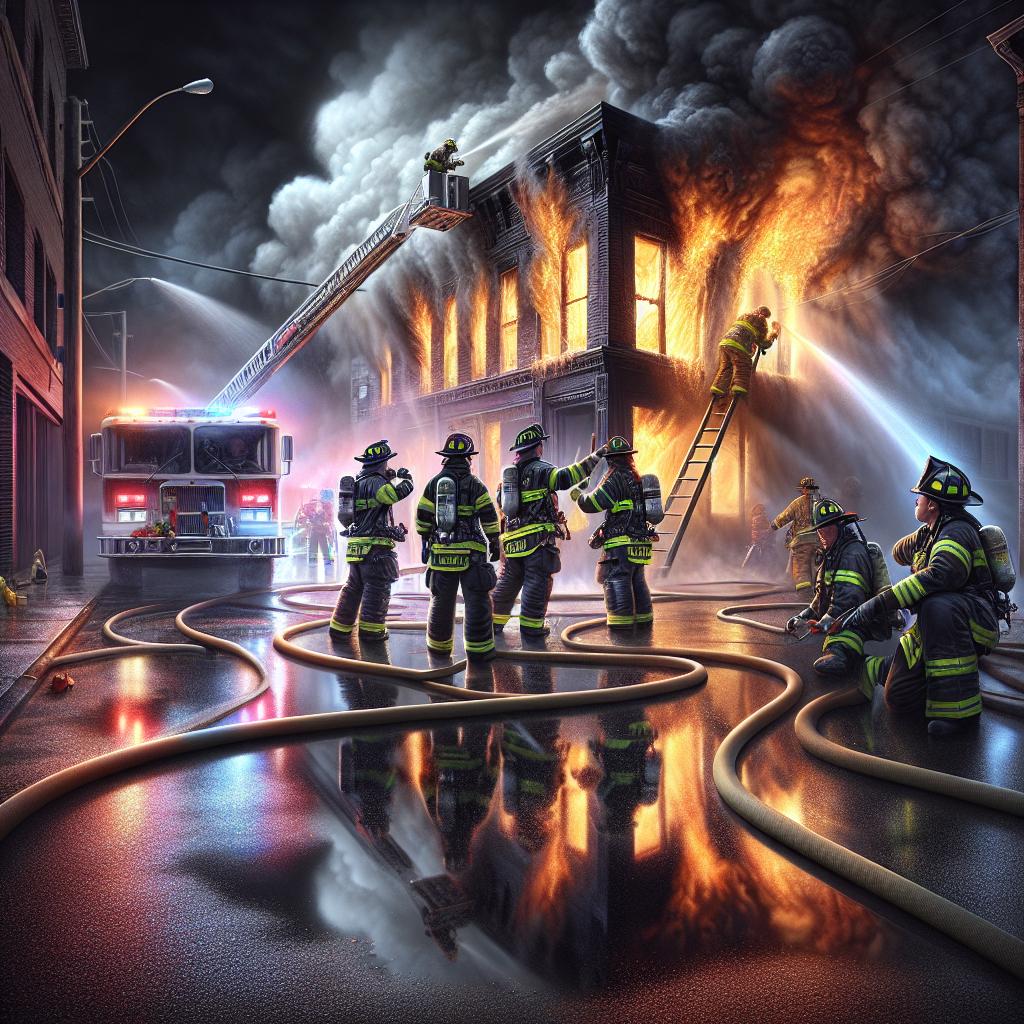 Firefighters at scene