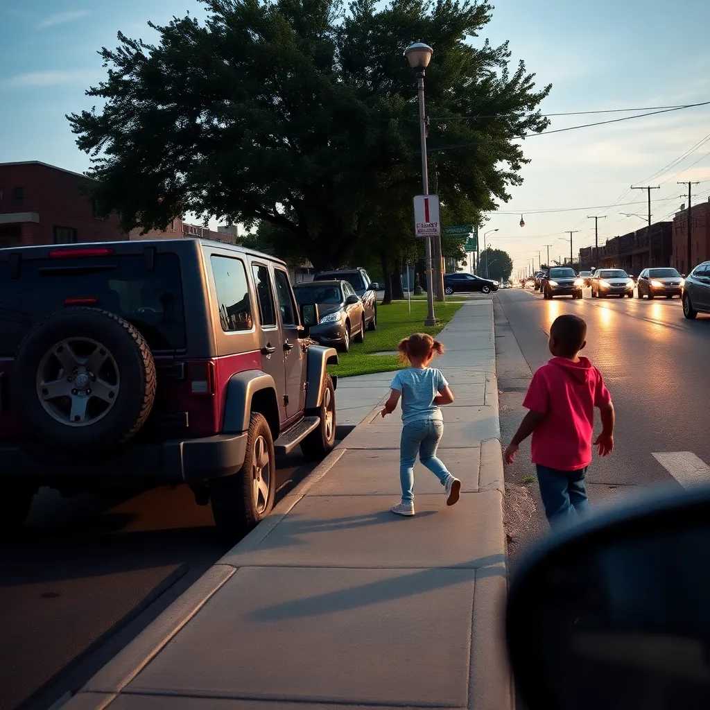 Scary Incident in Memphis: Jeep Driver Hits Children on Sidewalk