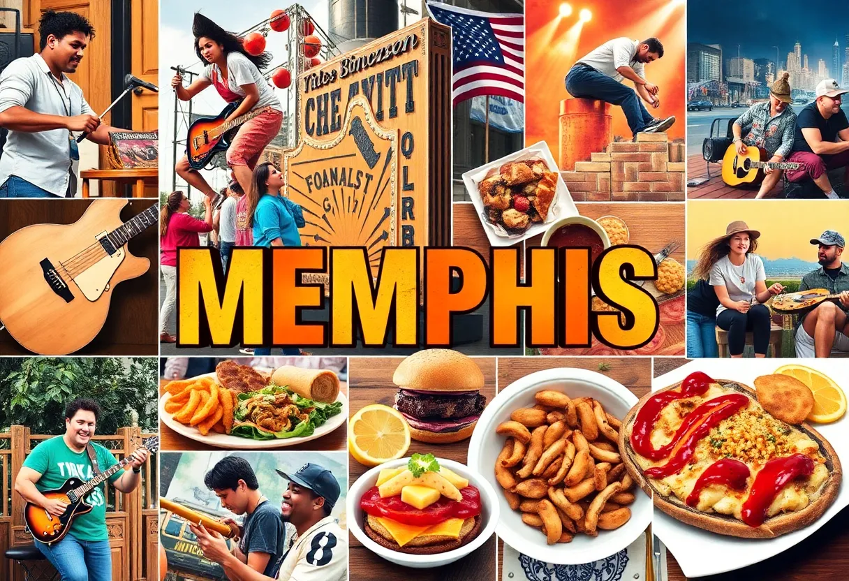 Collage representing 30 years of alternative news in Memphis with cultural, culinary, and community elements.