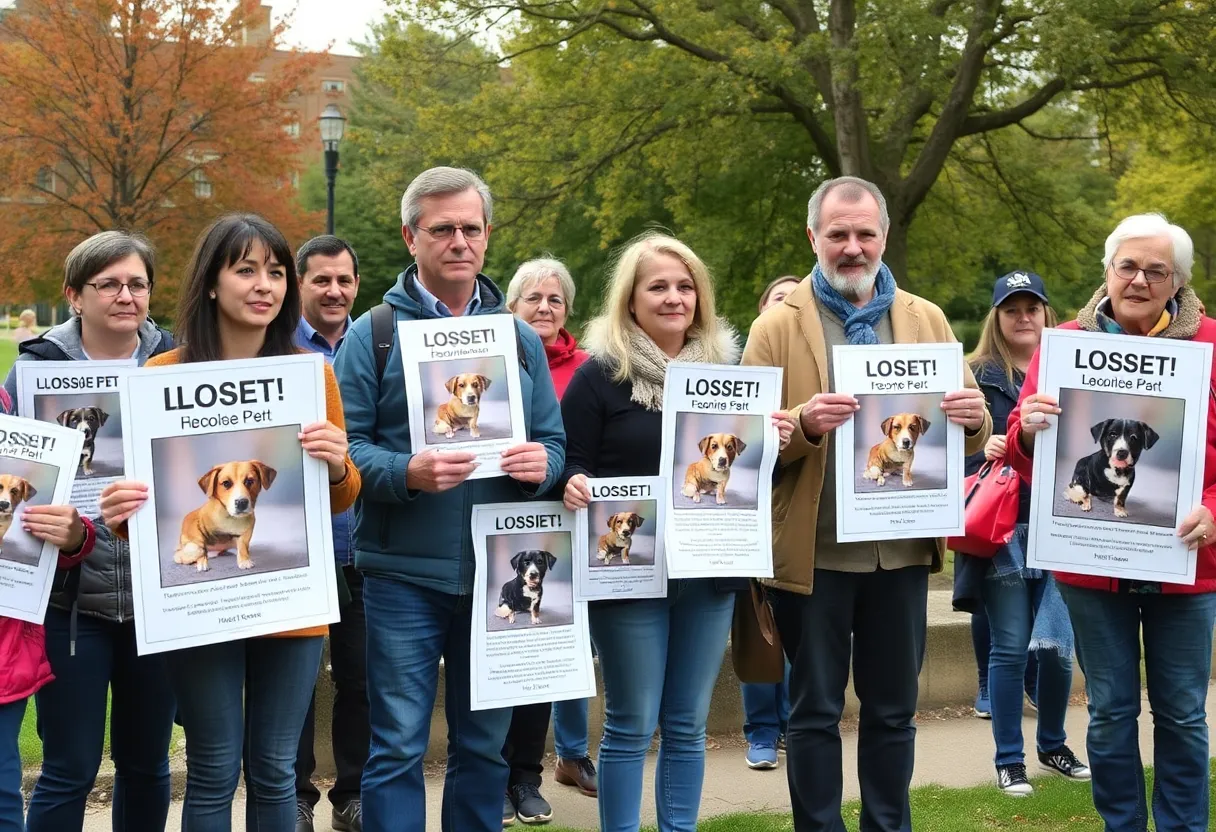 Community gathering for pet safety awareness