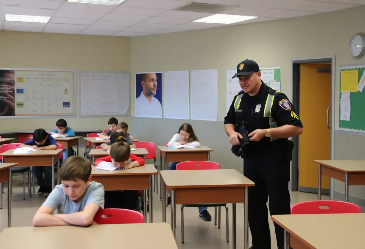 Police presence during the Memphis schools lockdown