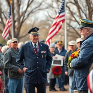 Community tribute scene honoring Tuskegee Airmen