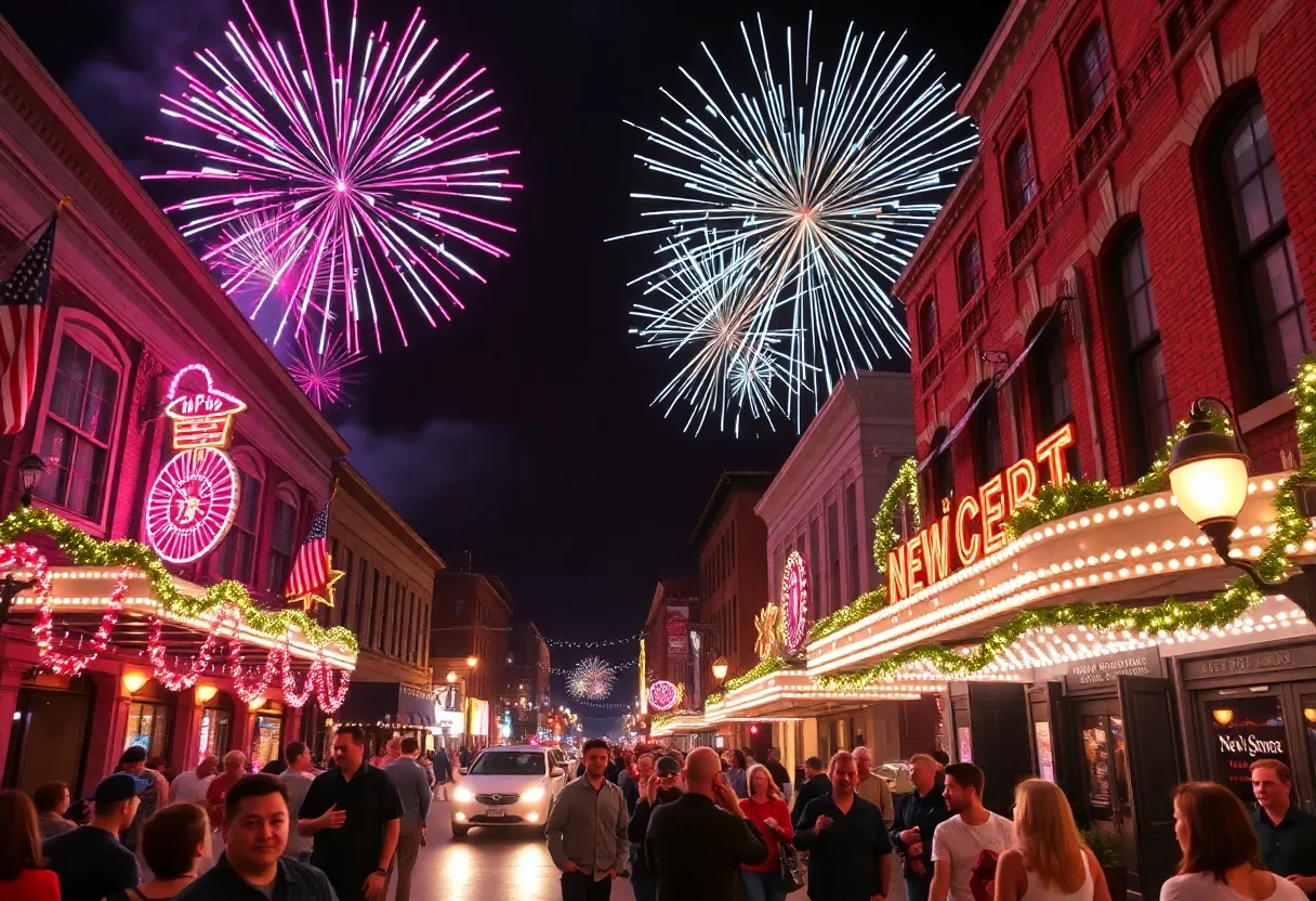 Celebrations on Beale Street in Memphis for New Year 2025