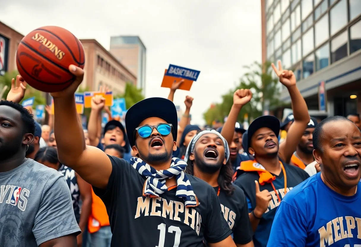 Fans celebrating Taylor Jenkins' achievement in Memphis