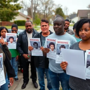 Community gathering to support search for missing girls in Memphis.