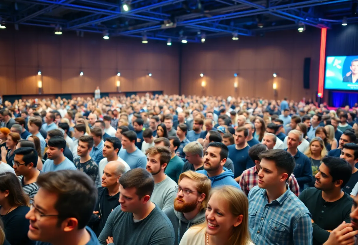 Crowd at Elon Musk's event in Harrisburg