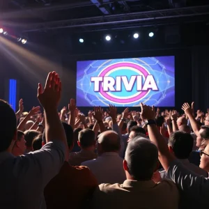 Audience enjoying a game show