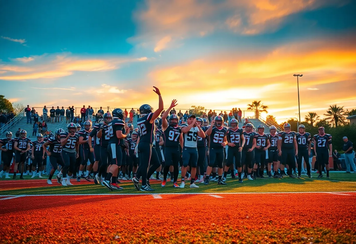 MASE football team celebrating their Class 1A state championship victory