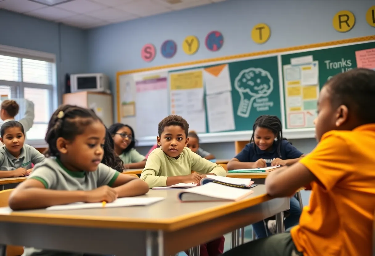 Diverse students in a Memphis classroom