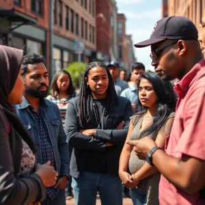 Community members discussing immigration policies in Memphis