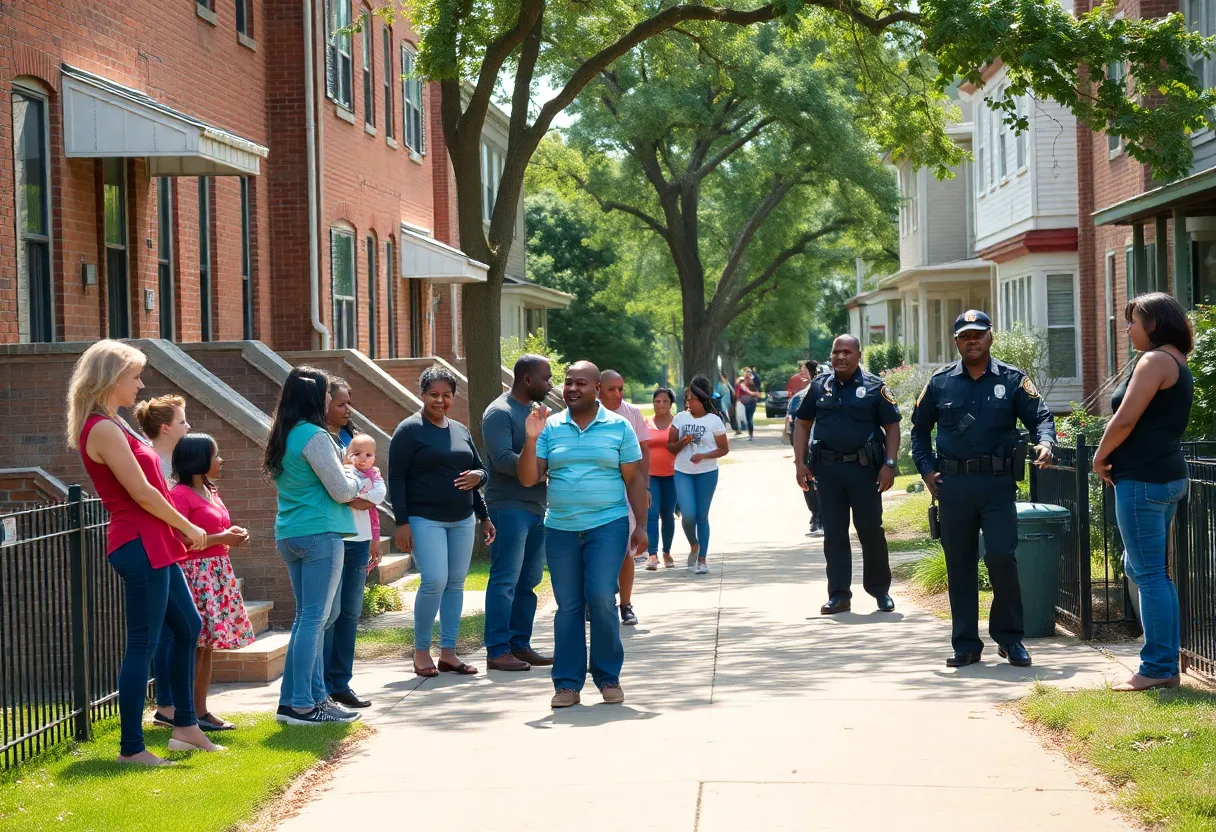 Residents in Memphis showing community support during a missing child alert