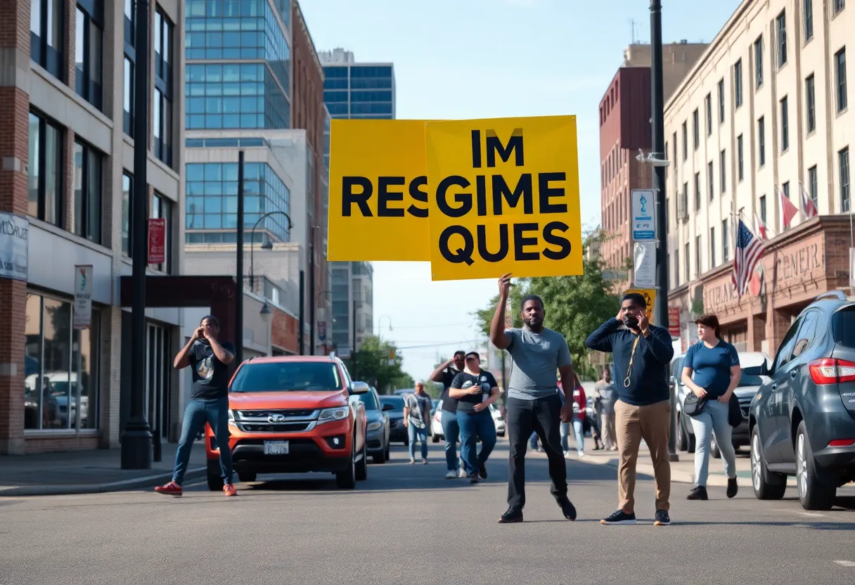 Street scene in Memphis highlighting concerns around gun violence