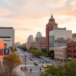 Memphis cityscape with Mayor receiving an award