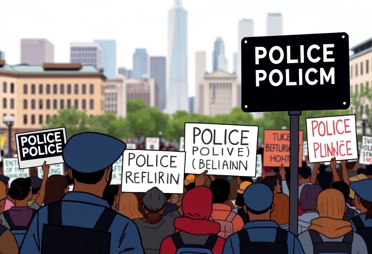 Community members in Memphis rallying for police reform