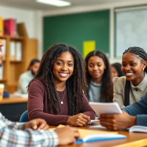 Students in a classroom advocating for better educational leadership